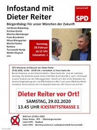Infoblatt Infostand mit Dieter Reiter